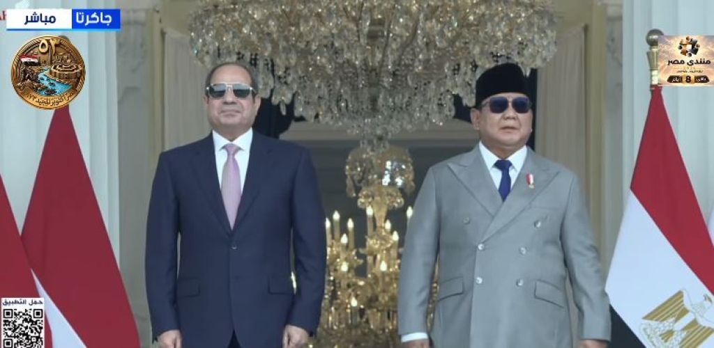 جانب من استقبال الرئيس السيسي
