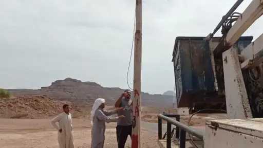 رياح شديدة تتسبب في سقوط كابل كهرباء بنويبع..... رياح شديدة تتسبب في سقوط كابل كهرباء بنويبع.. وتحرك عاجل لتأمين المنطقة