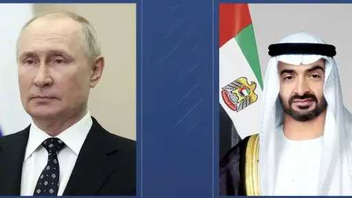 رئيسا روسيا والإمارات يؤكدان أهمية ترسيخ الأمن بالشرق الأوسط