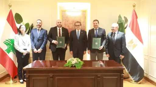 وزير الصحة ونظيره اللبناني يشهدان توقيع مذكرة تفاهم... وزير الصحة ونظيره اللبناني يشهدان توقيع مذكرة تفاهم لنقل الخبرات المصرية في منظومة التأمين الصحي الشامل