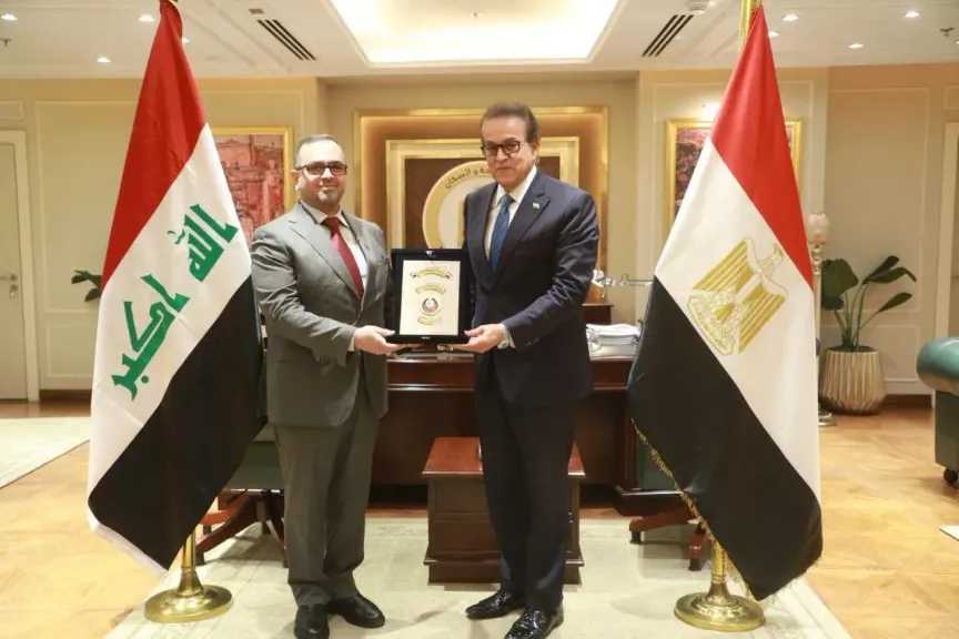 وزير الصحة يبحث مع نظيره العراقي تعزيز التعاون الصحي وتوطين صناعة الأدوية