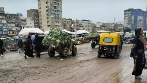 أمطار متوسطة على المدن الساحلية بكفر الشيخ وخفيفة على باقي المناطق