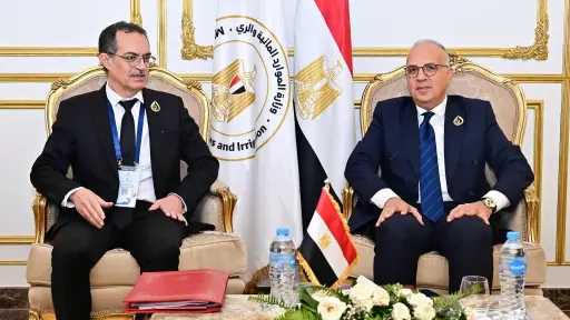 وزير الري يلتقي وزير الموارد المائية التونسي لبحث تعزيز التعاون المشترك في مجال المياه
