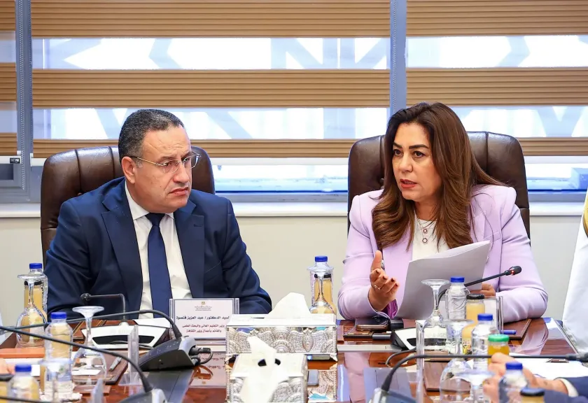 وزيرا التنمية المحلية والبيئة والتعليم العالي والقائم بأعمال وزير الثقافة