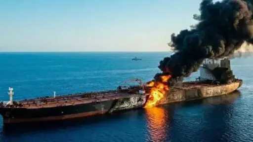 الحرس الثوري الإيراني يعلن اشتعال 3 ناقلات نفط... الحرس الثوري الإيراني يعلن اشتعال 3 ناقلات نفط بعد اصطدامها بألغام في هرمز