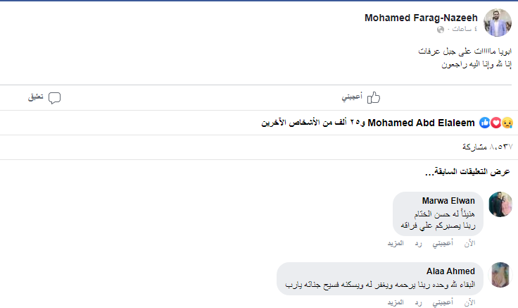 وفاة مصري على جبل عرفات