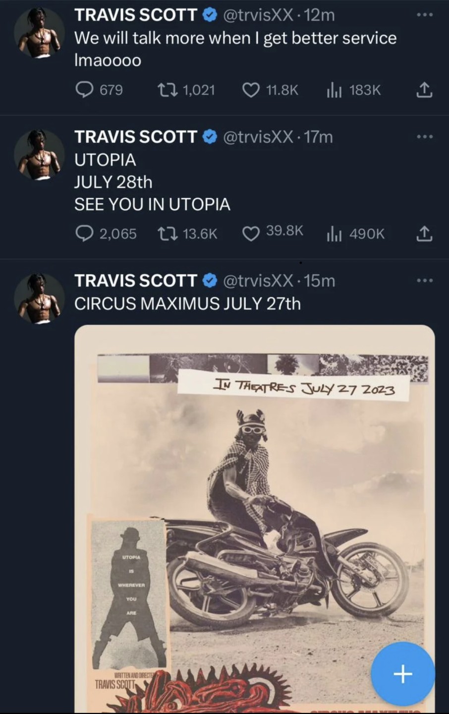 ترافيس سكوت تويتر