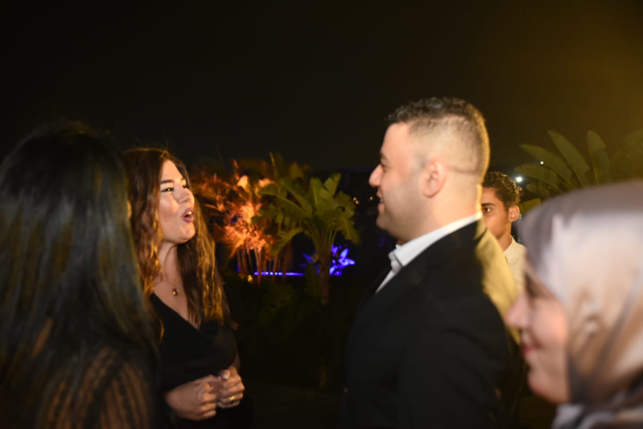 أحمد عامر يحضر حفل زفاف ابنة رجل الأعمال إبراهيم أبو عميرة
